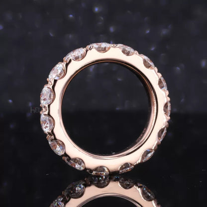 Stunning Round Cut Moissanite Full Eternity Wedding Band