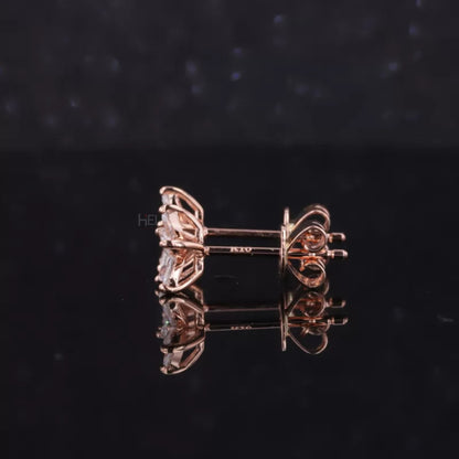 Leaf Look Marquis Cut VVS Moissanite Studs  For Everyday