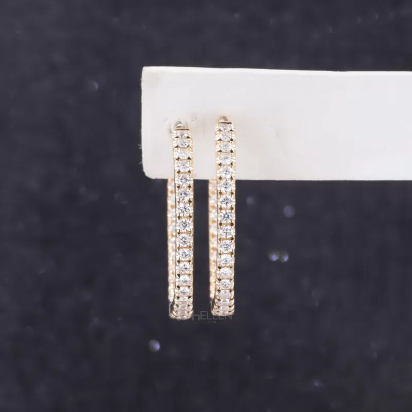Pave Set Moissanite Huggies Hoop Earrings - Sterling Silver Luxury