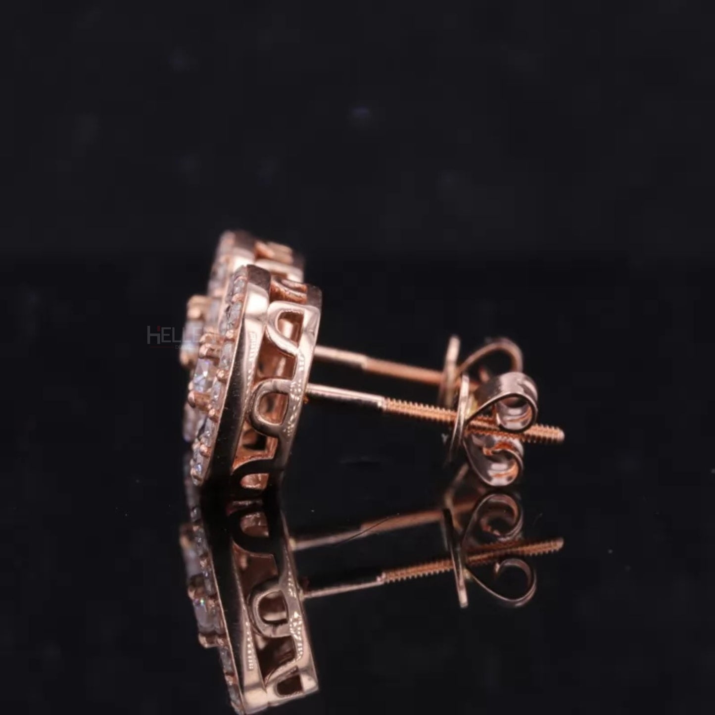 Round Cut VVS Moissanite Halo Studs for Everyday 925 Silver