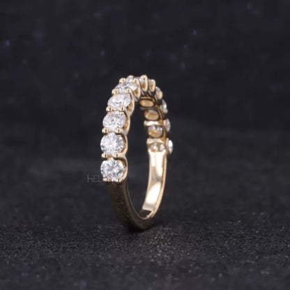 Half Eternity Moissanite Band With Round Shape