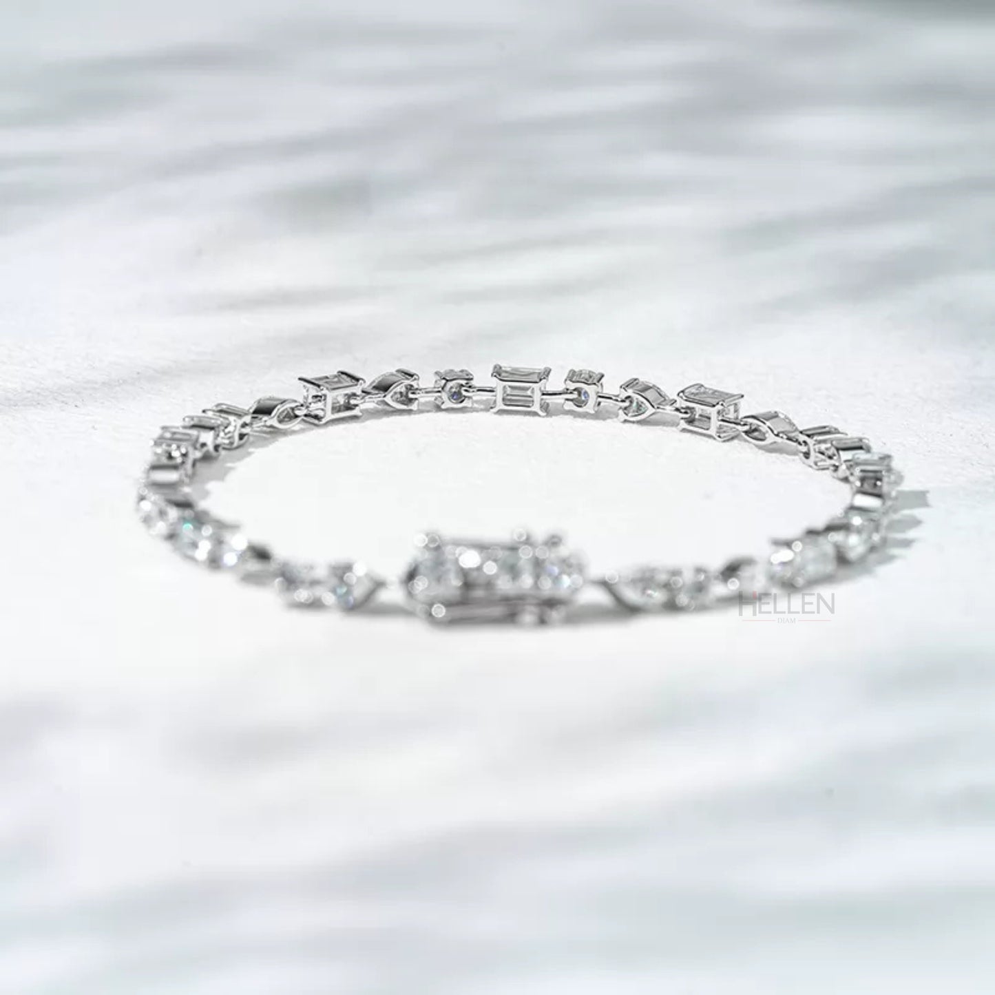 Exclusive Mixed Fancy Shaped Moissanite Tennis Bracelet