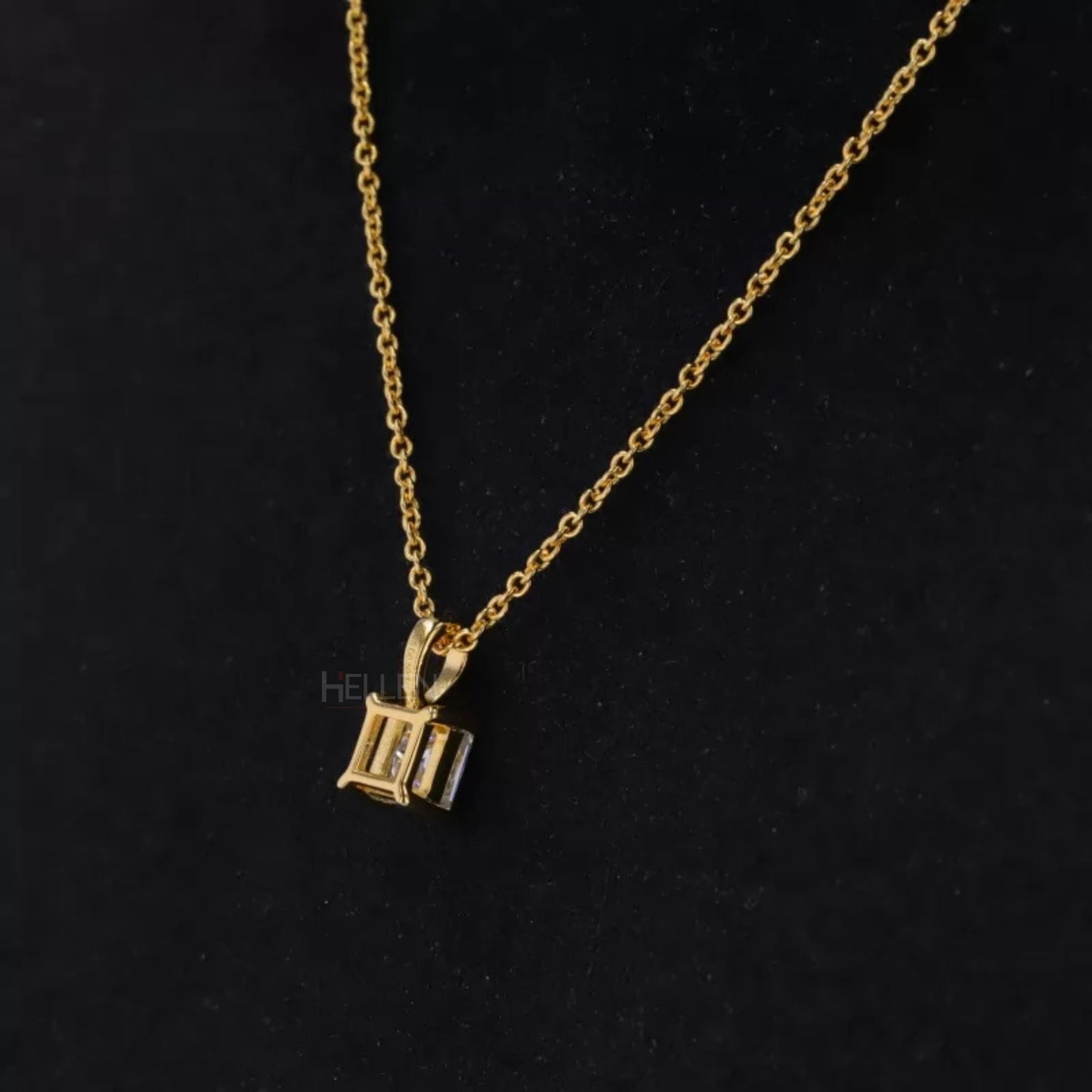 Stunning Princess Cut Moissanite Vintage Designer Necklace