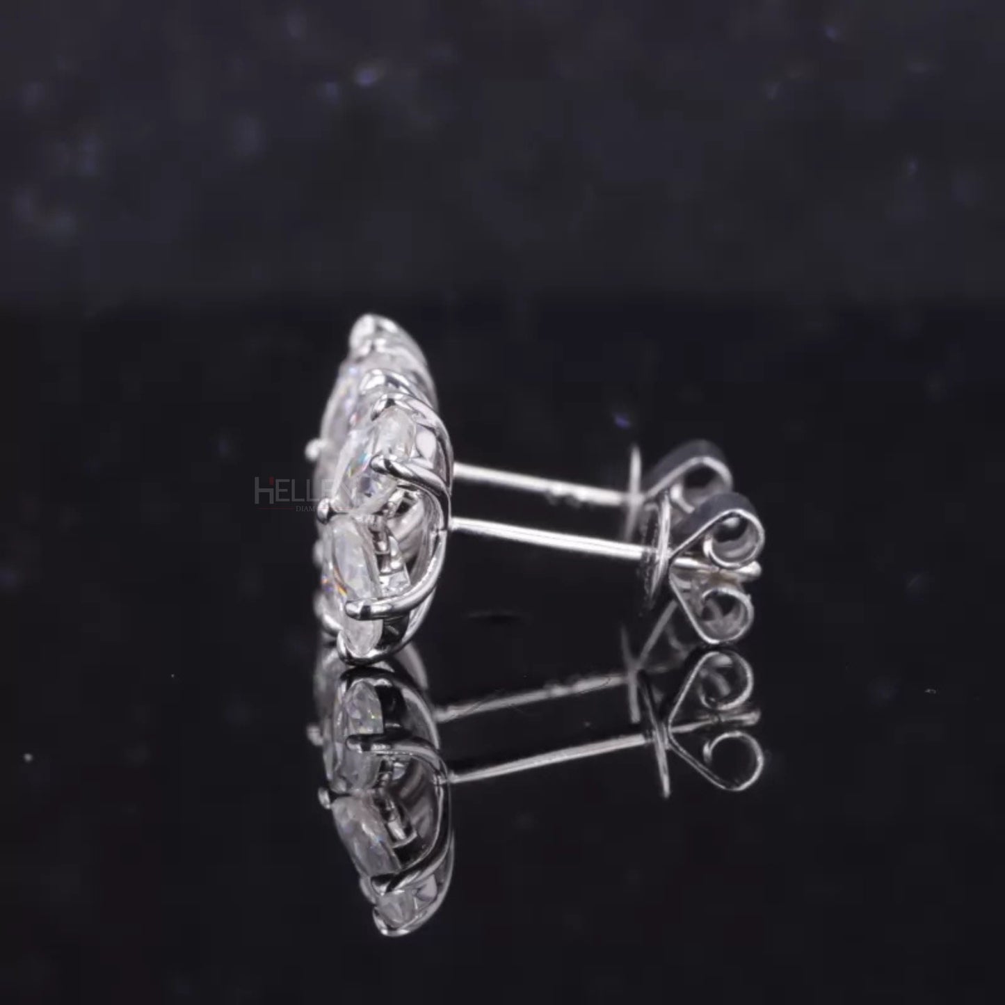 Stunning Pear Cut VVS Moissanite Studs Sterling 925 Silver