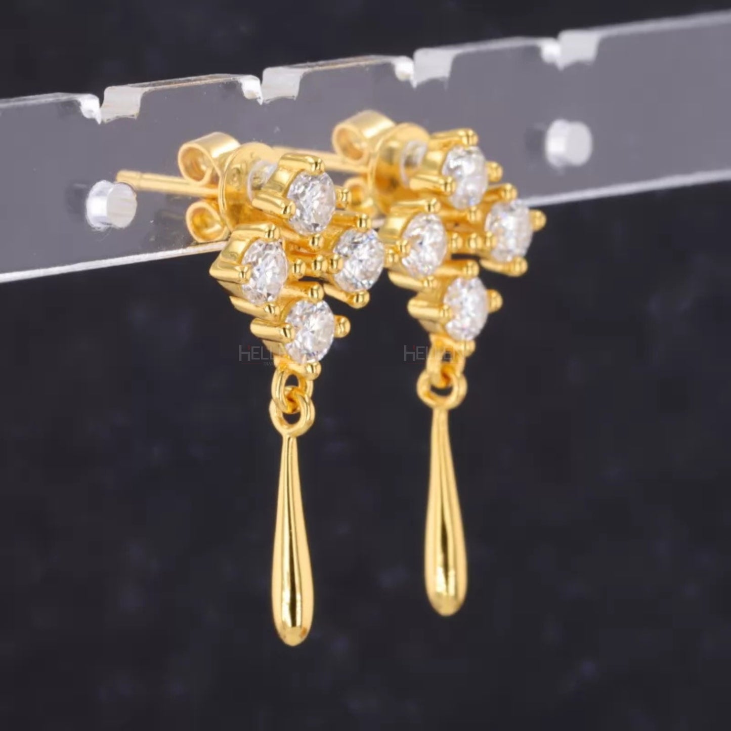 Dangle Earrings with Moissanite - Elegant Statement Jewelry