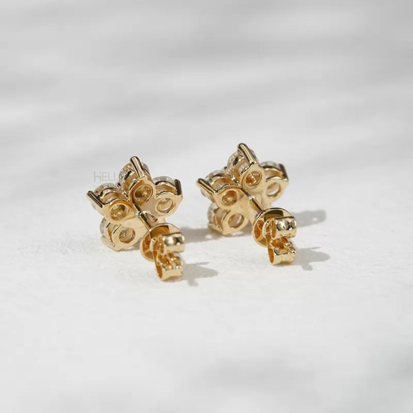 Floral Cluster 925 Silver Moissanite Studs