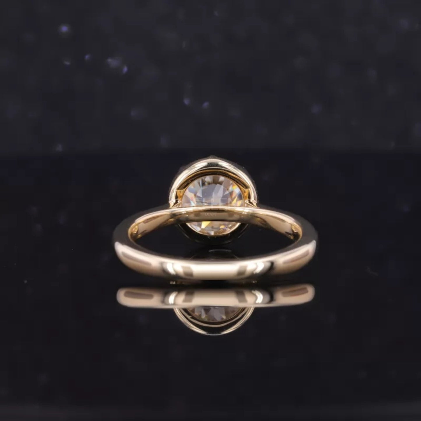 Old European Cut Moissanite Tiger Prong Solitaire Proposal Ring