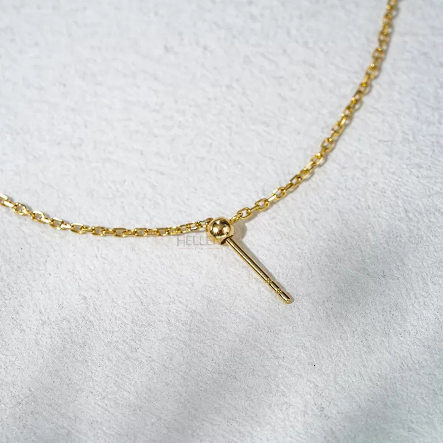 Round Moissanite with Pear Illusion Setting Loose Chain Bracelet
