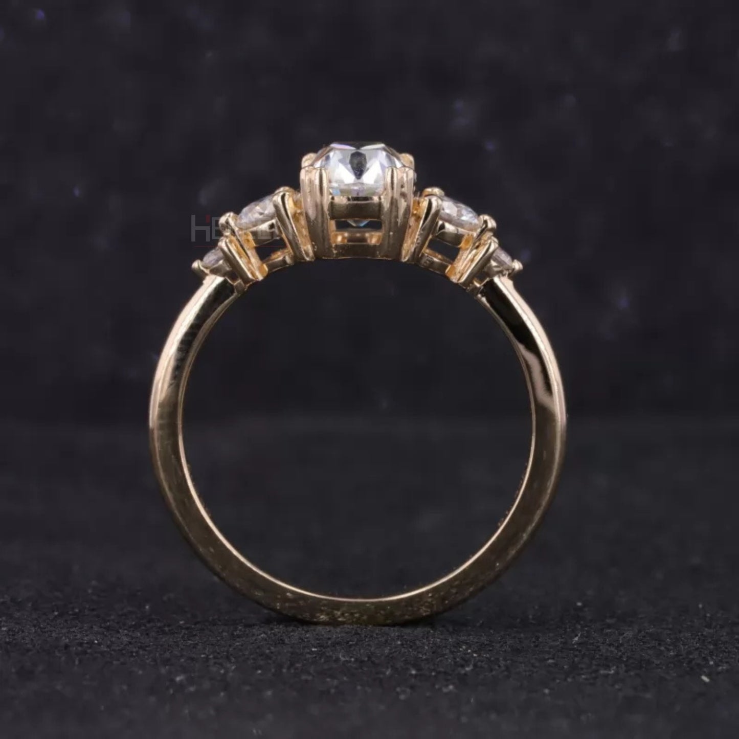 5 Stone Cushion and Round Beautiful Everyday Ring for Her