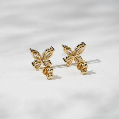 Marquise Cut Butterfly look everyday Studs