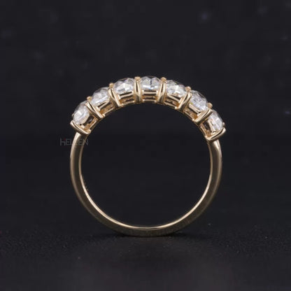 Radiant Cut Colorless Moissanite Sterling 925 Anniversary Band