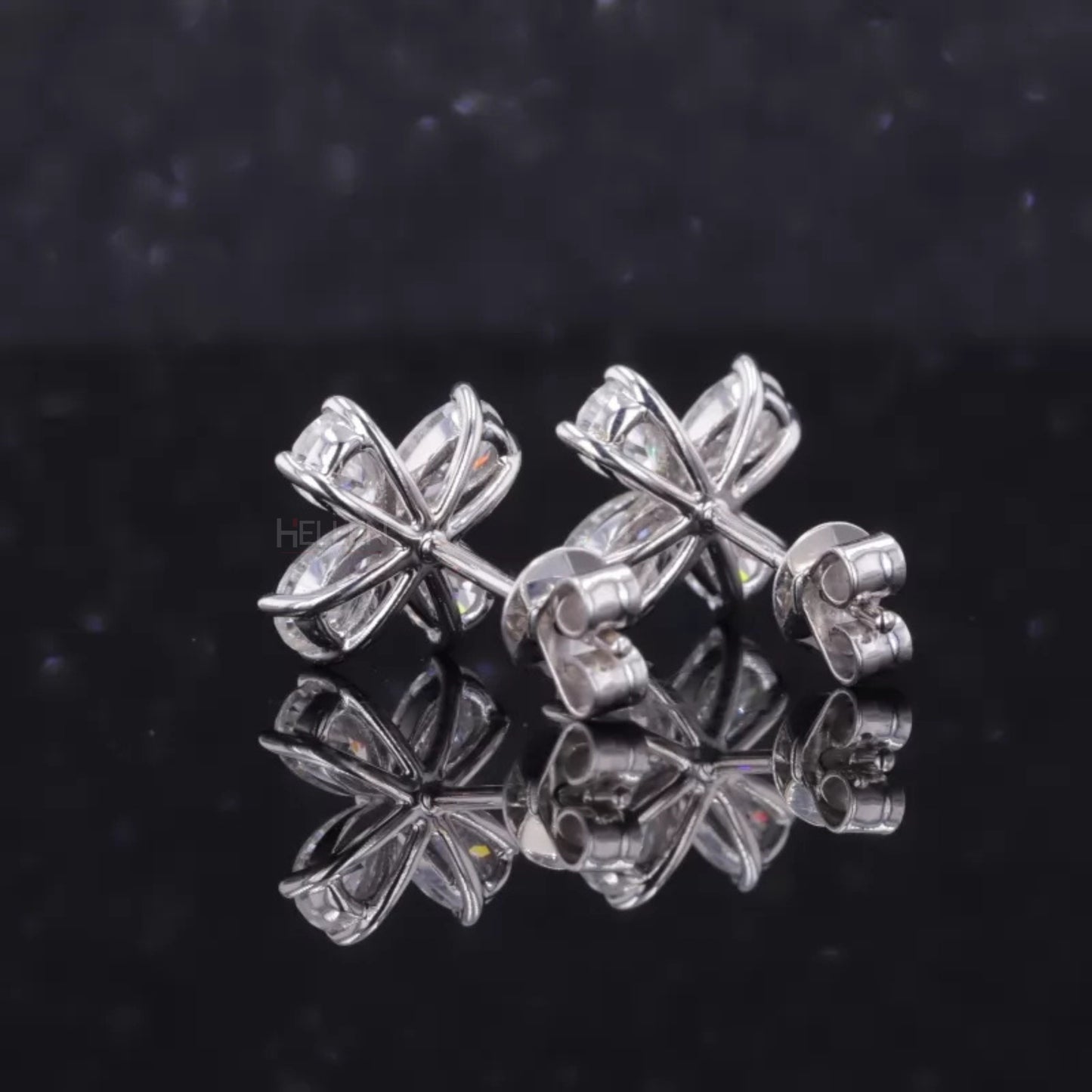 Stunning Pear Cut VVS Moissanite Studs Sterling 925 Silver