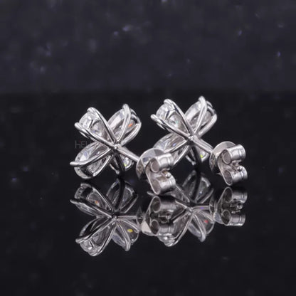 Stunning Pear Cut VVS Moissanite Studs Sterling 925 Silver