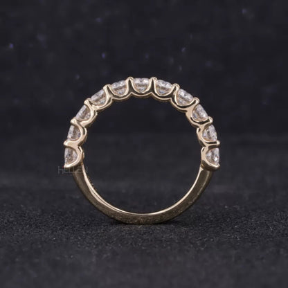 Half Eternity Moissanite Band With Round Shape