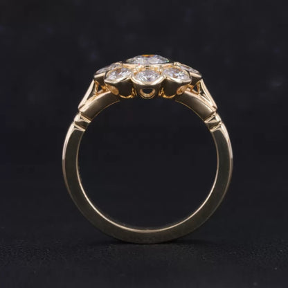 Floral Cluster setting Vintage Ring