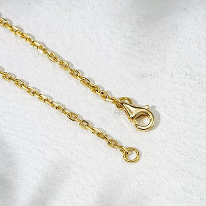 Floral Loose Chain Bracelet With Round Cut Moissanite