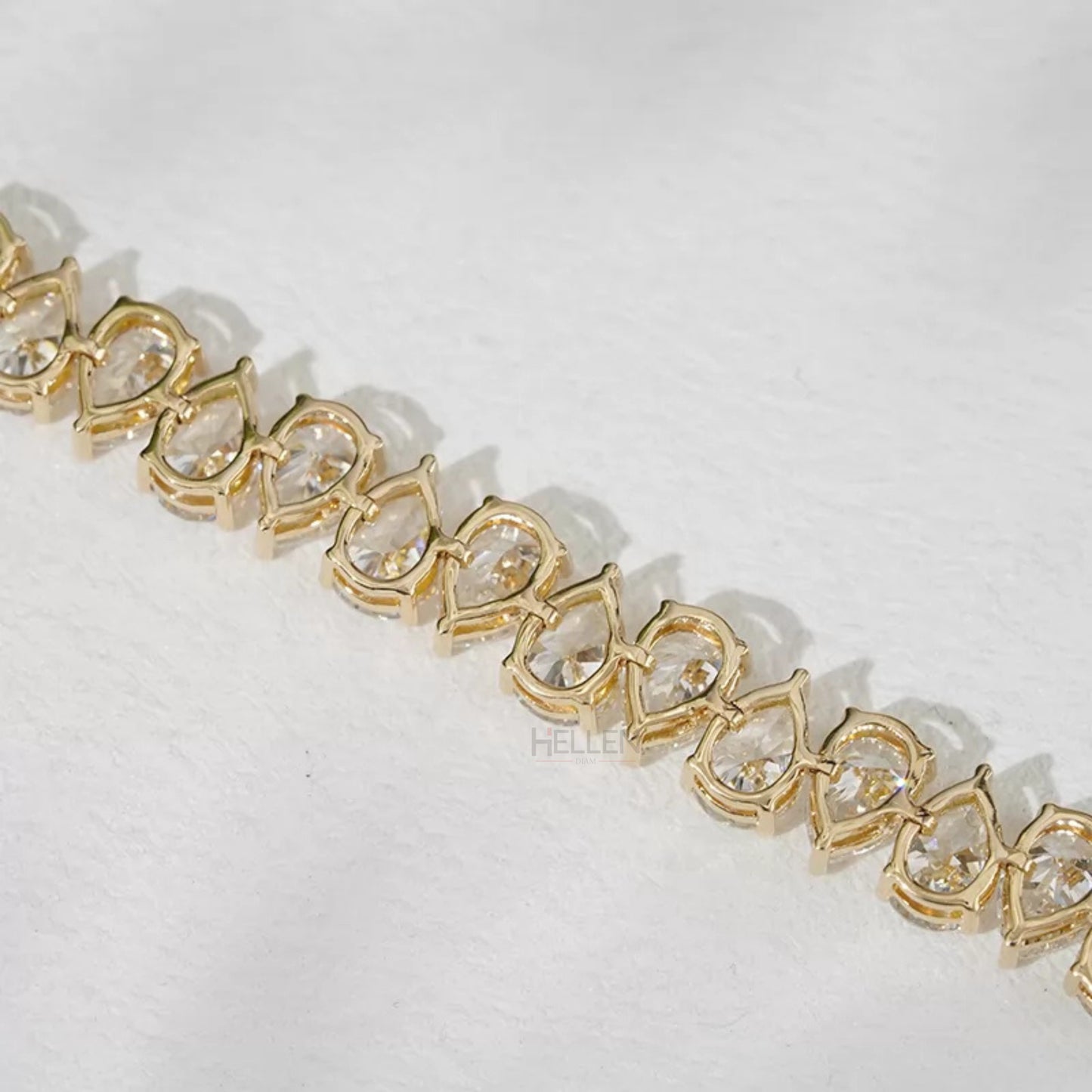 Pear Cut Moissanite 3 Prong Must Have Tennis Bracelet