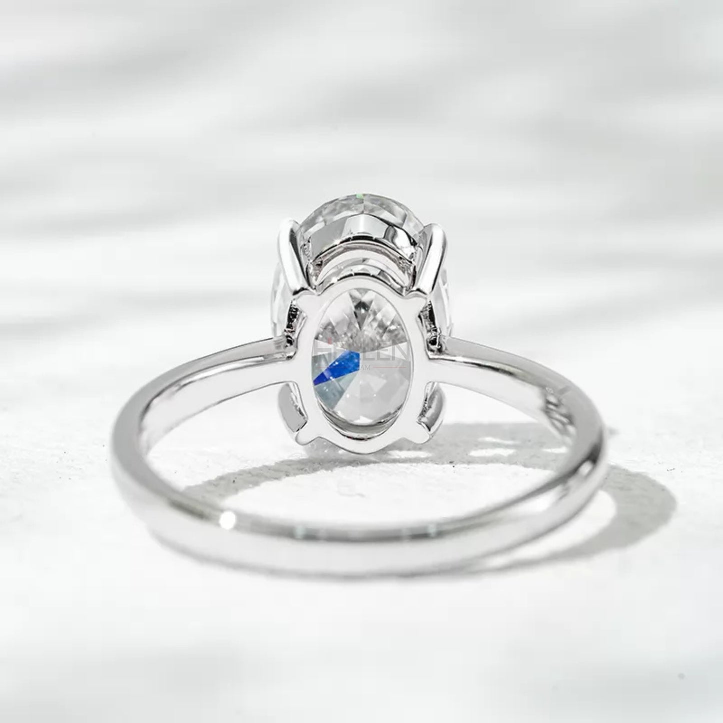 Oval Cut Solitaire Claw Prong Engagement Ring