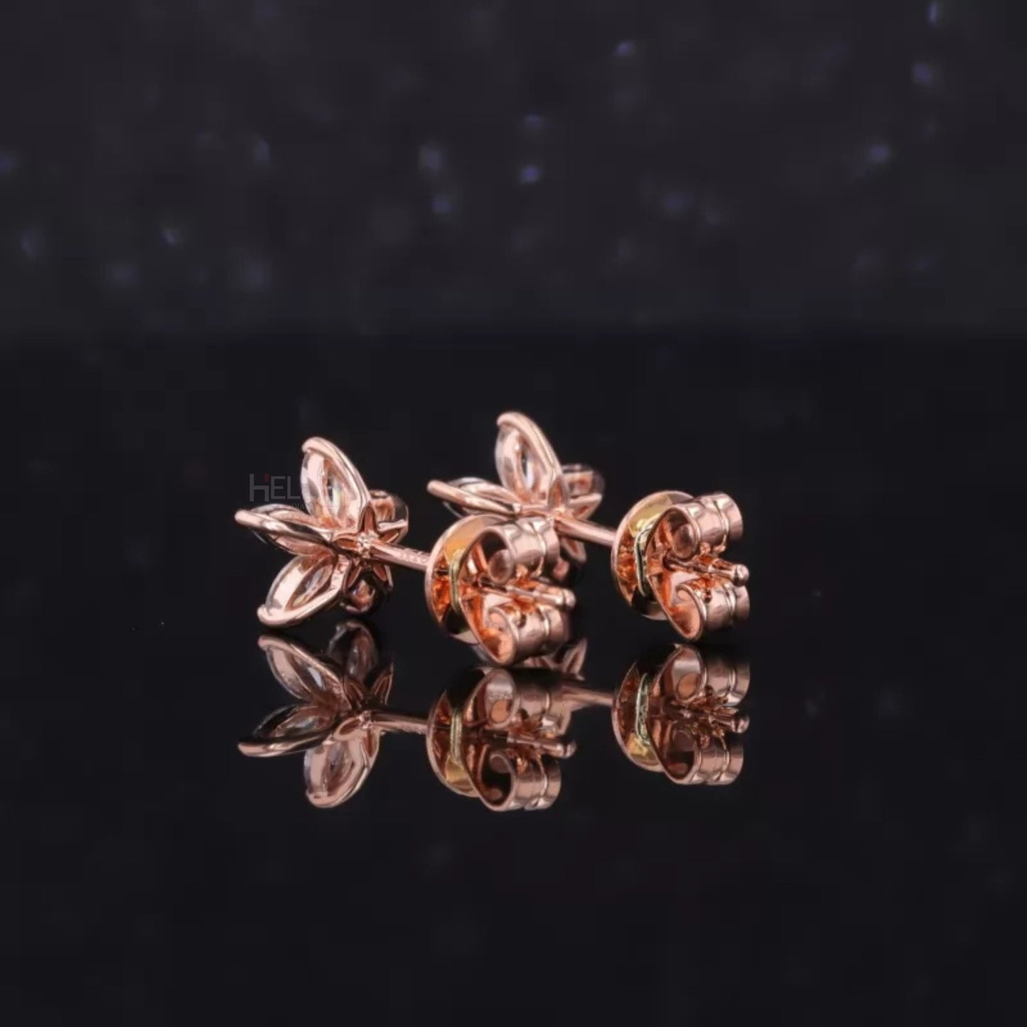 Leaf Look Marquis Cut VVS Moissanite Studs  For Everyday