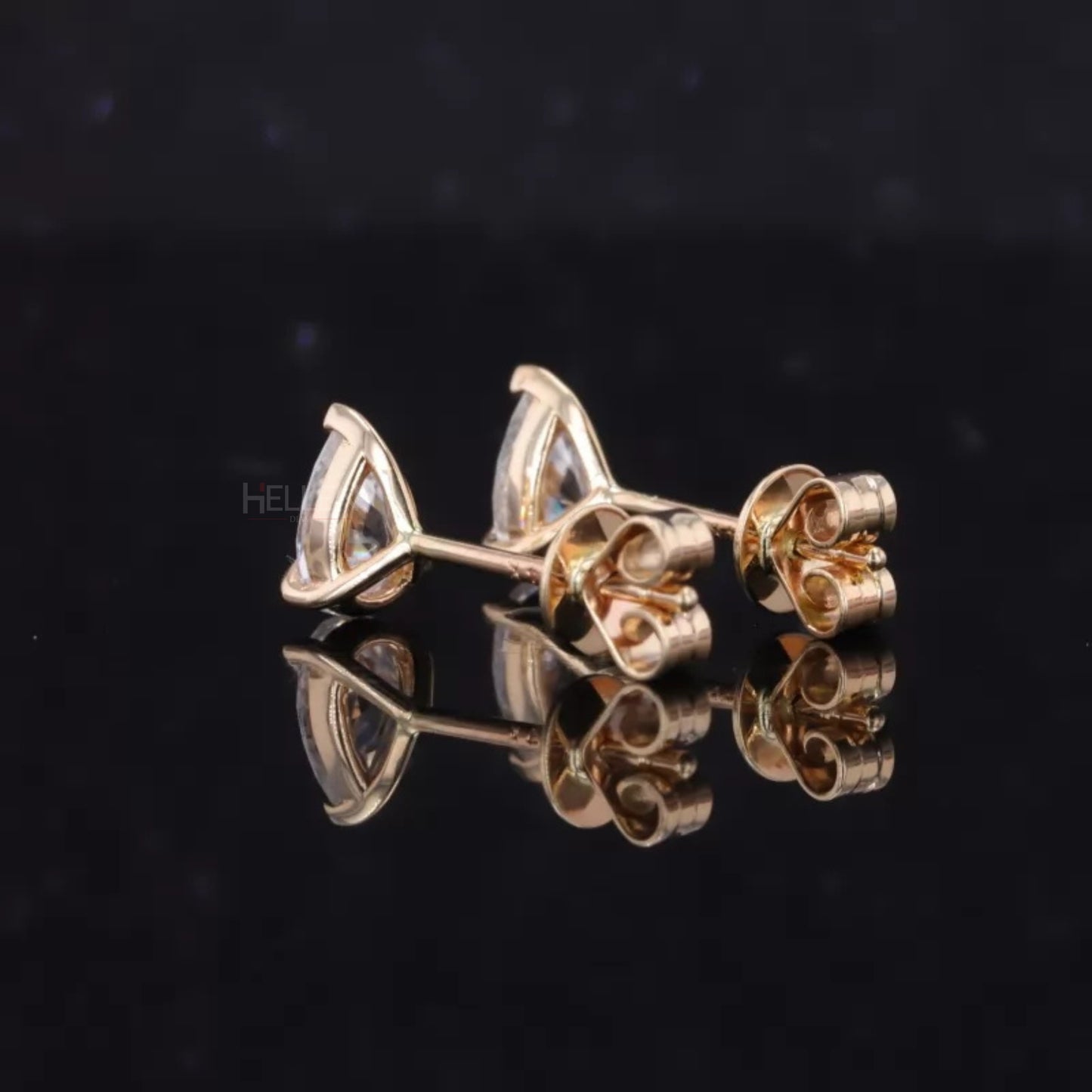 Pear Cut Solitaire Moissanite Studs-Sterling 925 Luxury