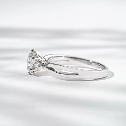 Solitaire Round Split Shank Iconic 6 Prong Engagement Ring