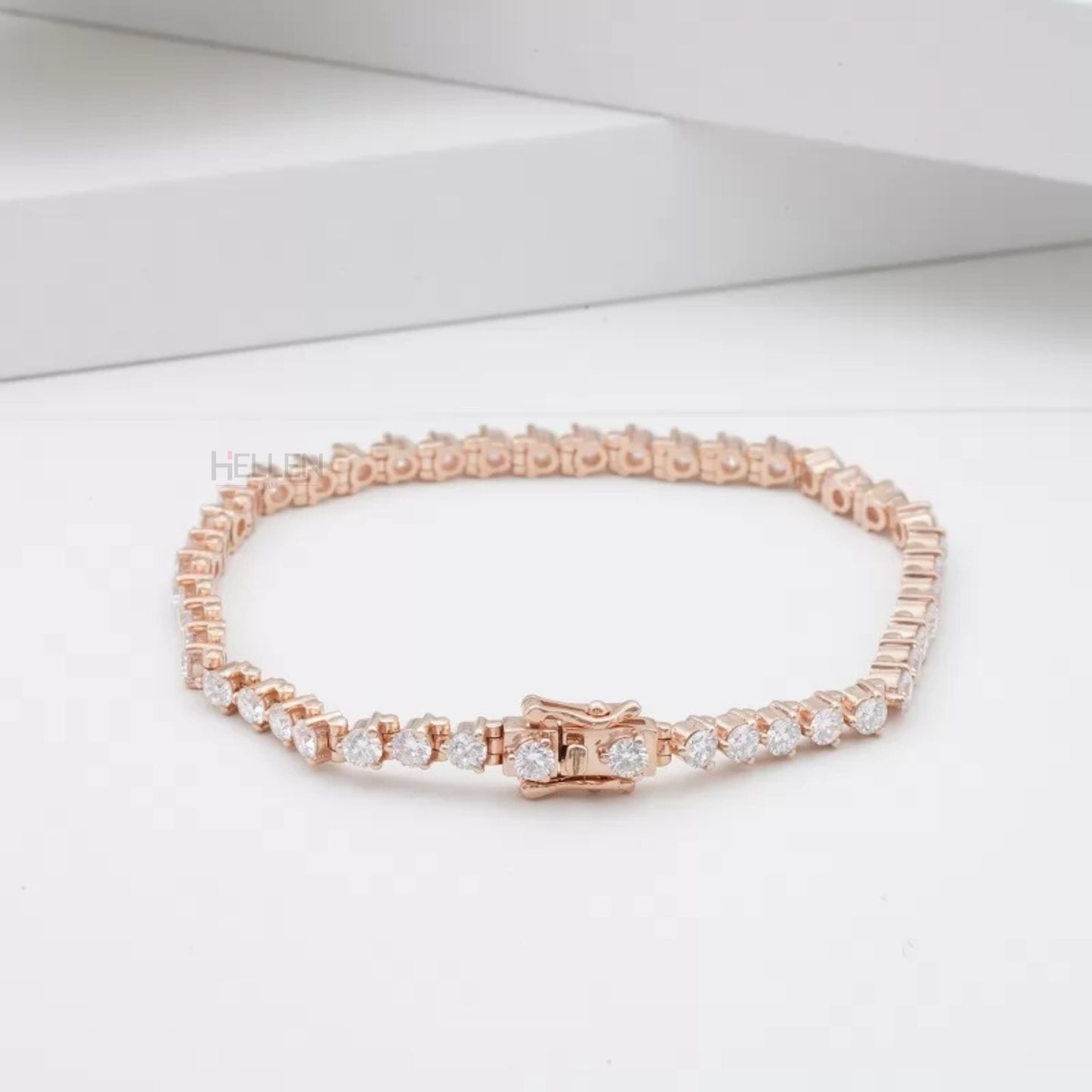 3.00 MM Round Moissanite 3 Prong Must Have Tennis Bracelet