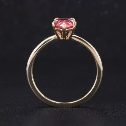 Pear Cut Gemstone Solitaire Engagement Ring- Sterling 925 Silver