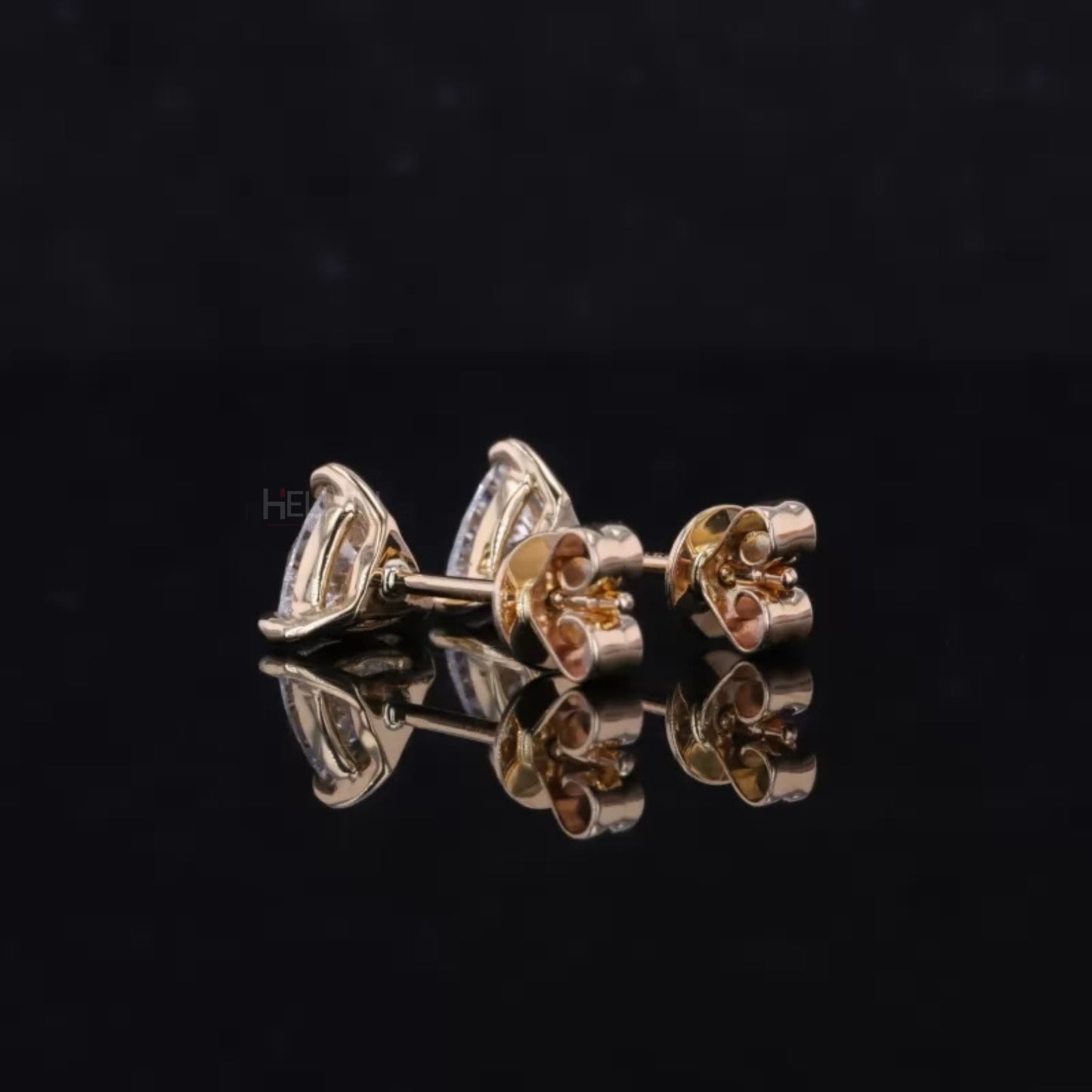 Trillion Cut Solitaire Moissanite Studs-Sterling 925 Luxury