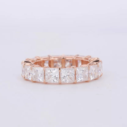 Princess Cut Full Eternity Band with Strong Common Prongs