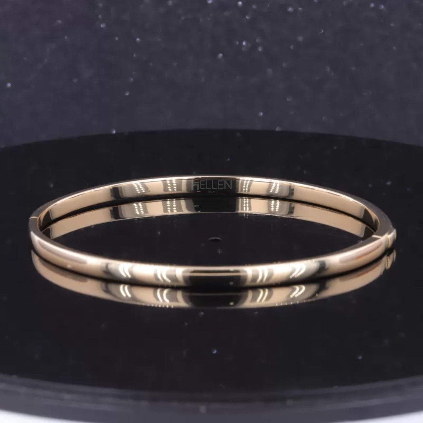 Round Cut Three-Line Moissanite Band Style Bangle Bracelet