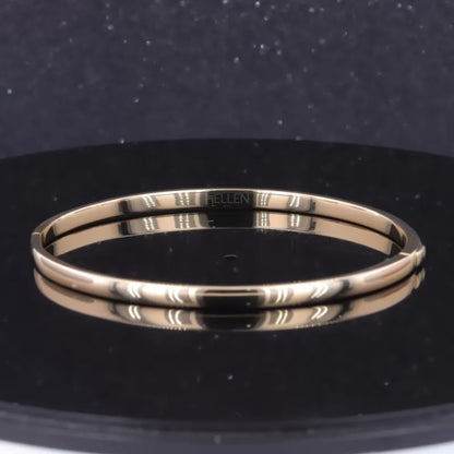 Round Cut Three-Line Moissanite Band Style Bangle Bracelet