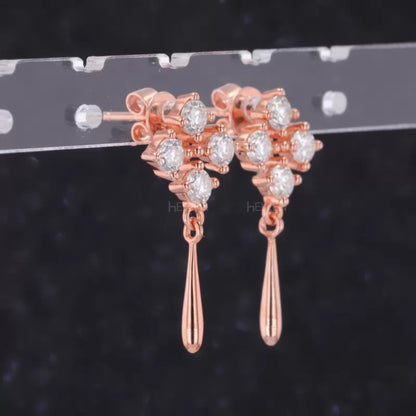 Dangle Earrings with Moissanite - Elegant Statement Jewelry