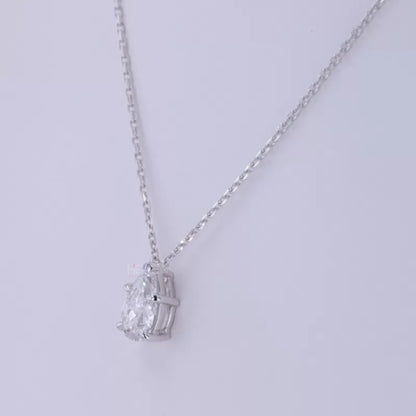 Drop Pear Cut Moissanite Vintage Designer Necklace