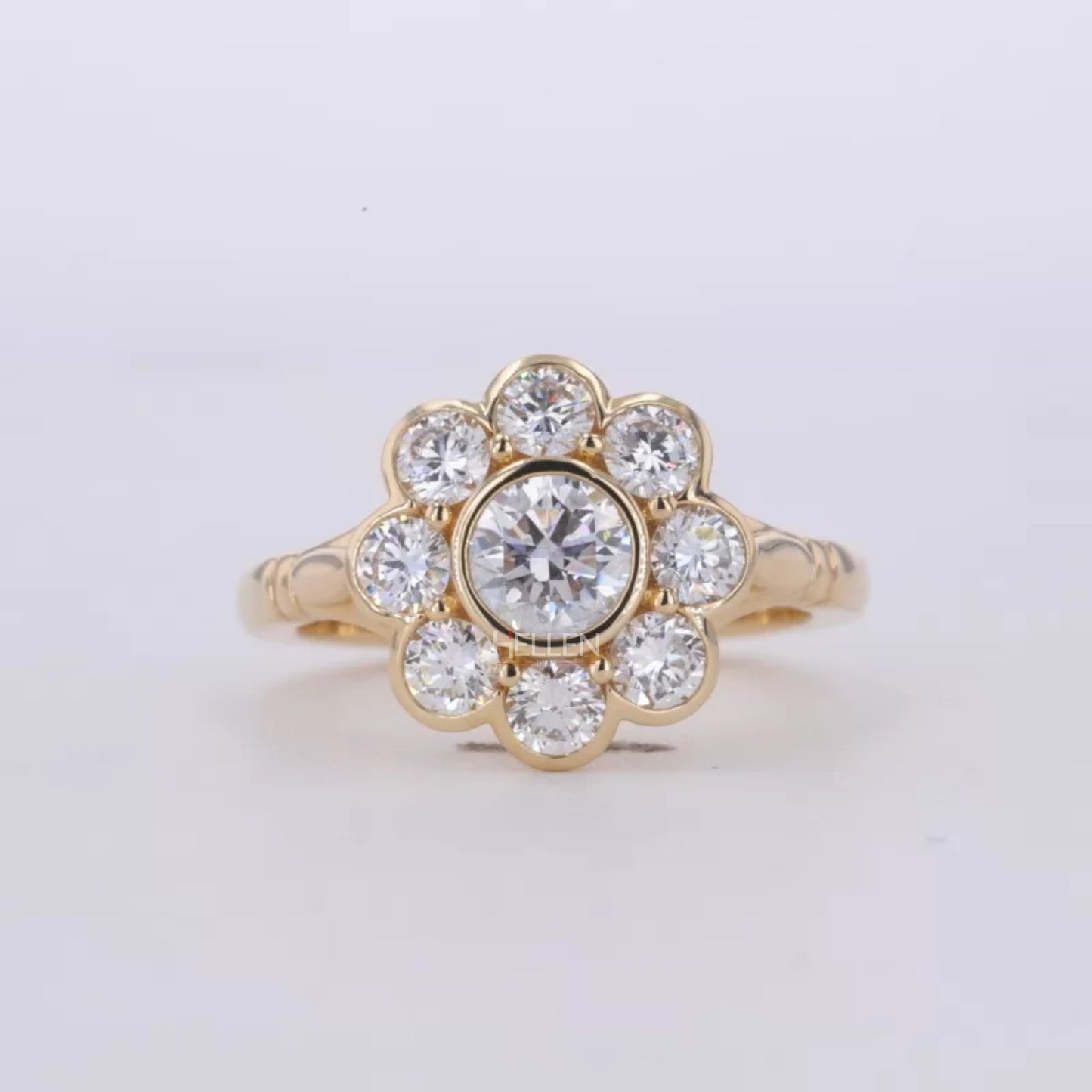 Floral Cluster setting Vintage Ring