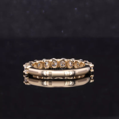Half Eternity Moissanite Band With Round Shape