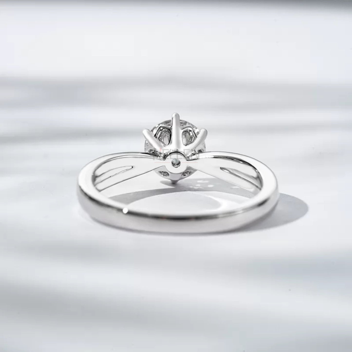 Solitaire Round Split Shank Iconic 6 Prong Engagement Ring