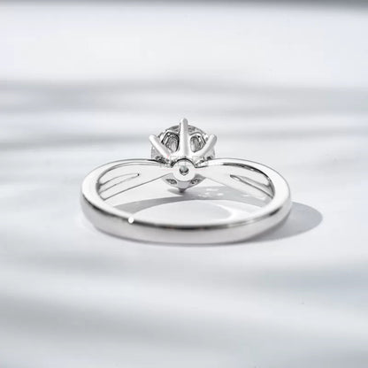 Solitaire Round Split Shank Iconic 6 Prong Engagement Ring