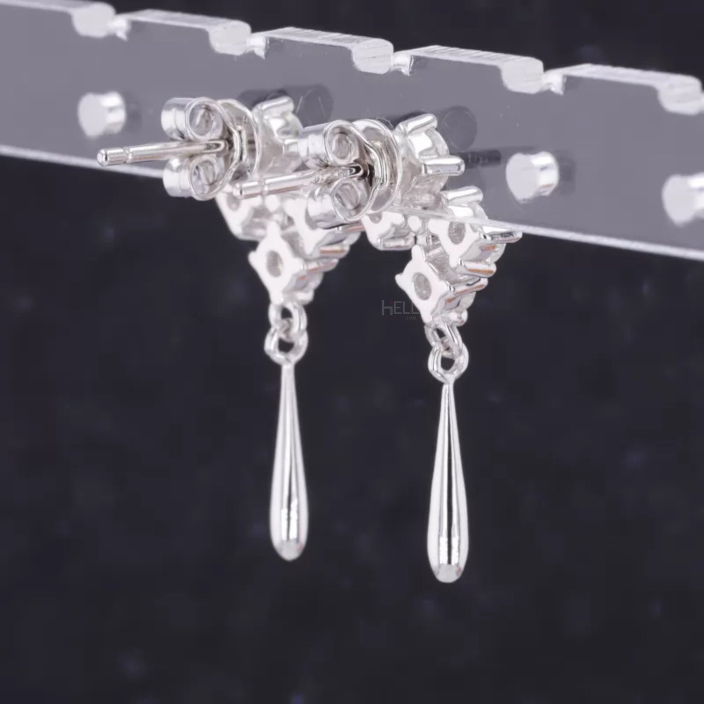 Dangle Earrings with Moissanite - Elegant Statement Jewelry