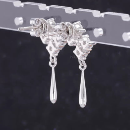 Dangle Earrings with Moissanite - Elegant Statement Jewelry