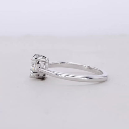 Heart Cut Solitaire Moissanite Claws Prong Sterling 925 Engagement Ring
