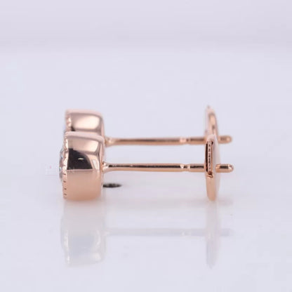 Bezel Setting Miligrain Round Studs