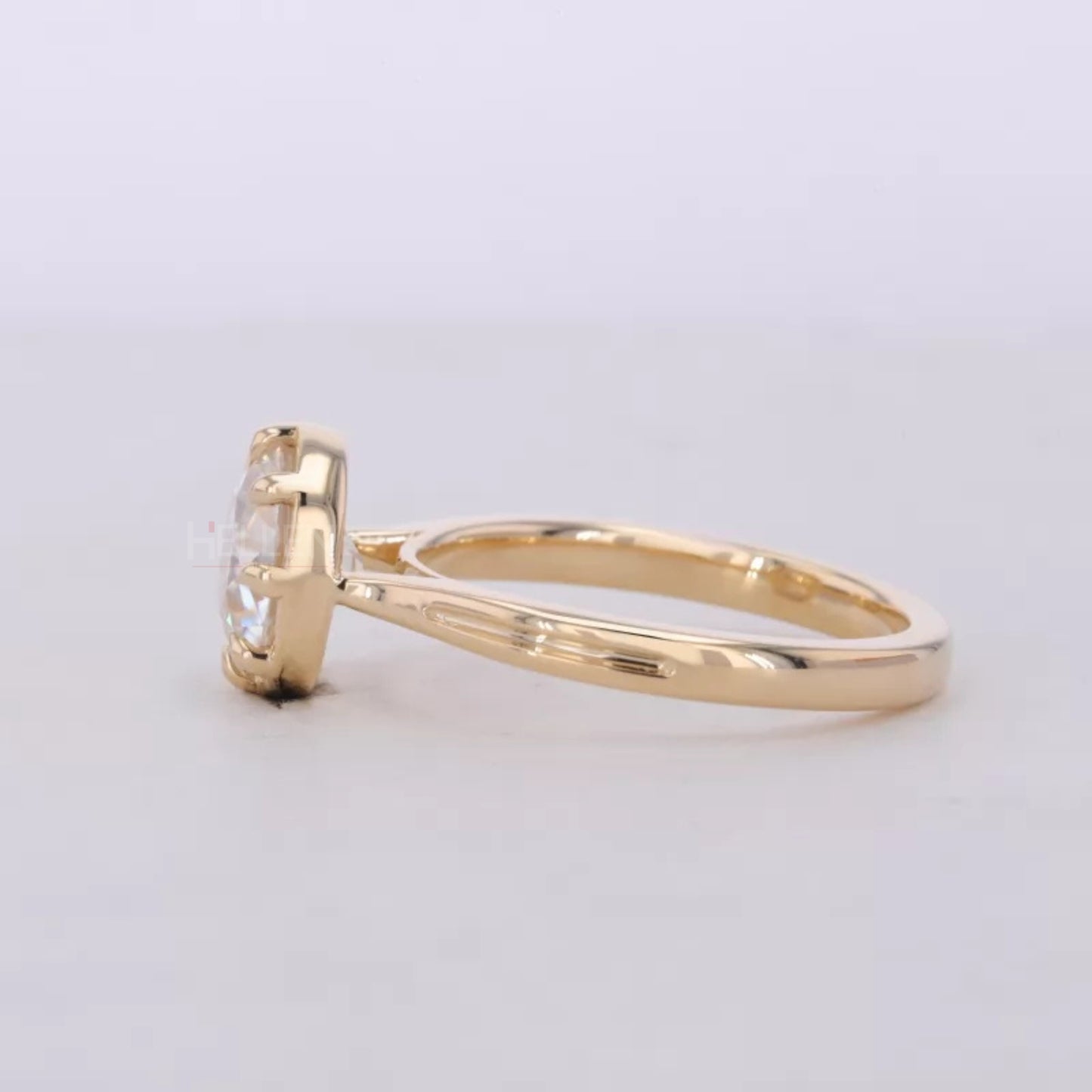 Old European Cut Moissanite Tiger Prong Solitaire Proposal Ring