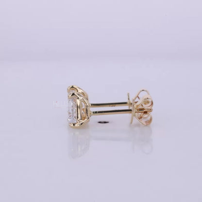 Trillion Cut Solitaire Moissanite Studs-Sterling 925 Luxury