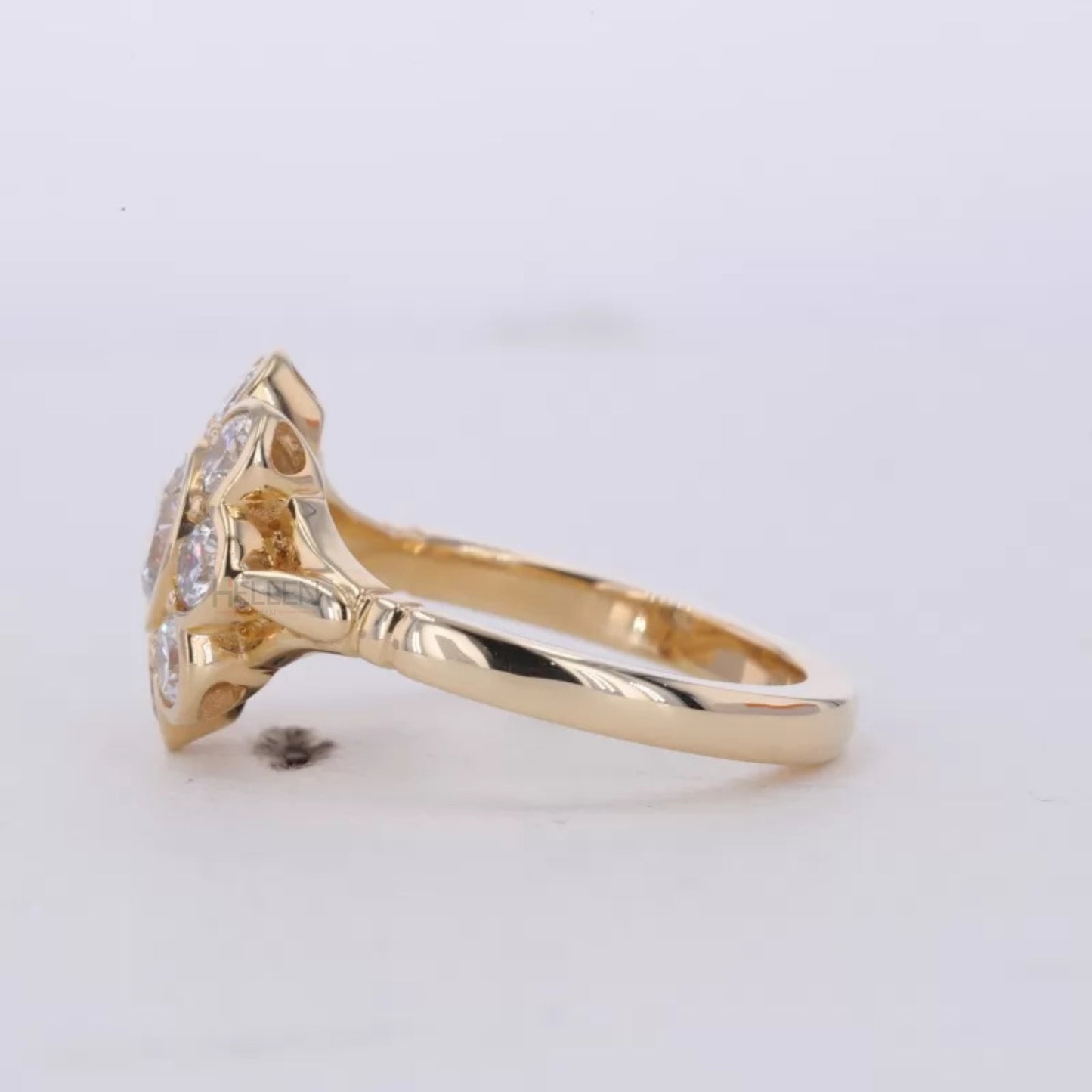 Floral Cluster setting Vintage Ring
