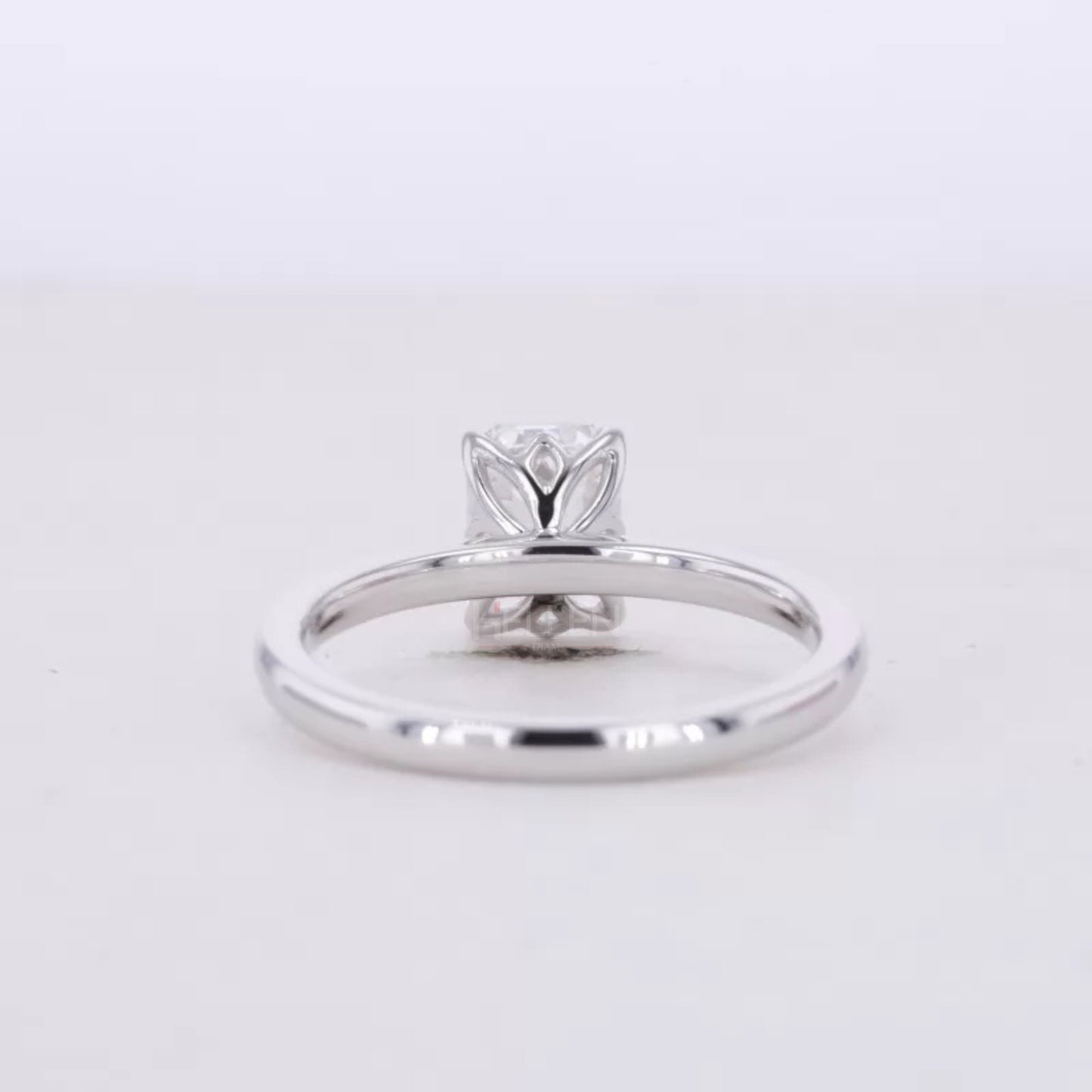 Emerald Cut Solitaire Moissanite Sterling 925 Engagement Ring