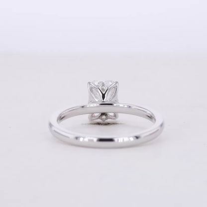 Emerald Cut Solitaire Moissanite Sterling 925 Engagement Ring