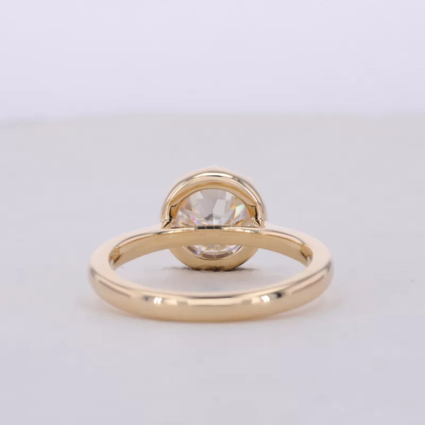 Old European Cut Moissanite Tiger Prong Solitaire Proposal Ring