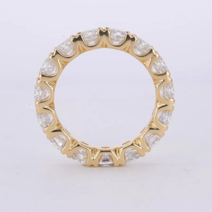 Cushion Cut VVS Moissanite Full Eternity Wedding Band