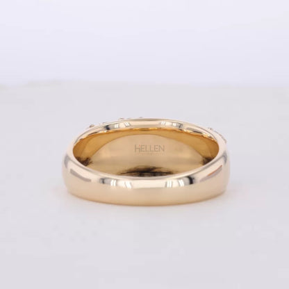 Mosaic Setting Round cut Moissanite Vintage Ring