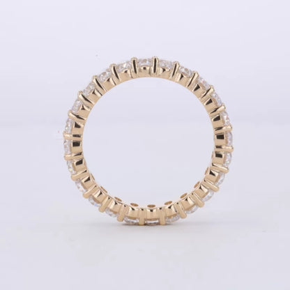 Oval Cut Full Eternity Wedding Band With strong Common Prongs